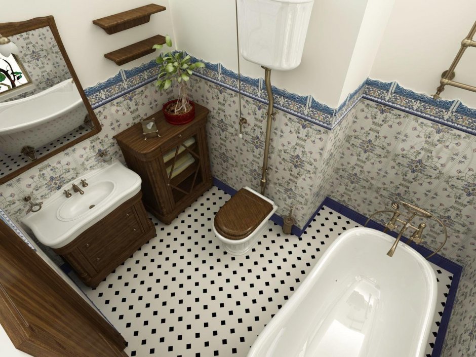 Ванные комнаты бюджетный вариант