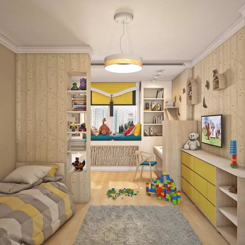 Детская комната 12 кв для двоих разнополых