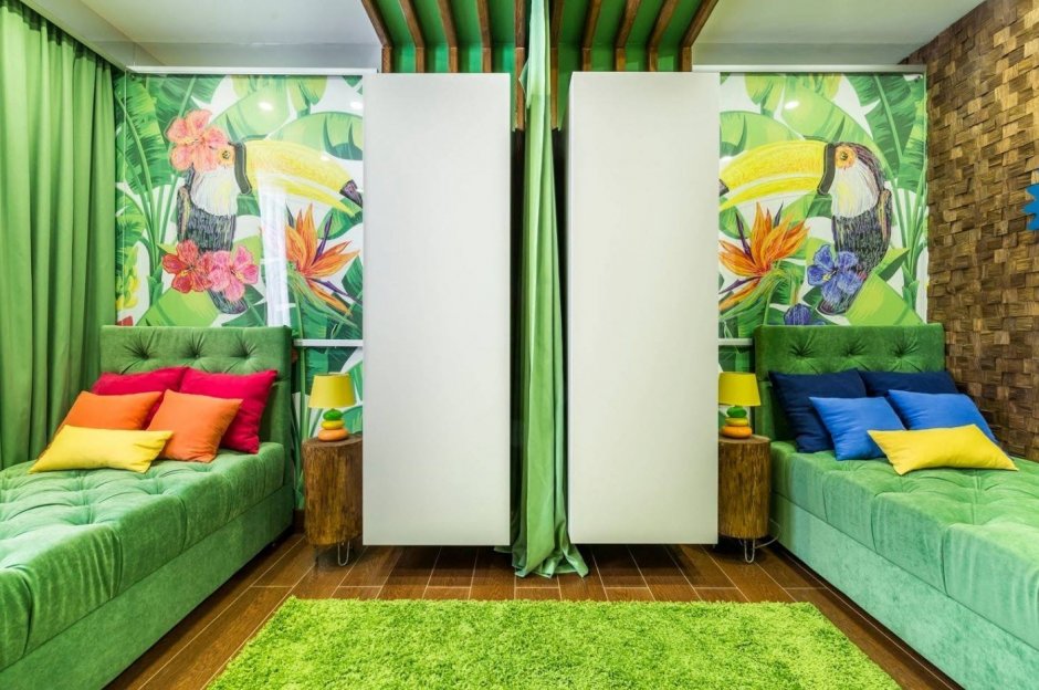 Комната для подростка в стиле джунгли