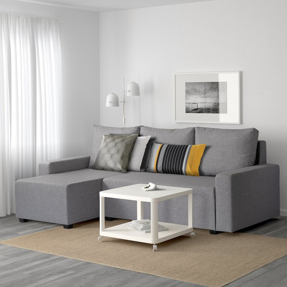 Гиммарп диван-кровать с козеткой, рудорна светло-серый