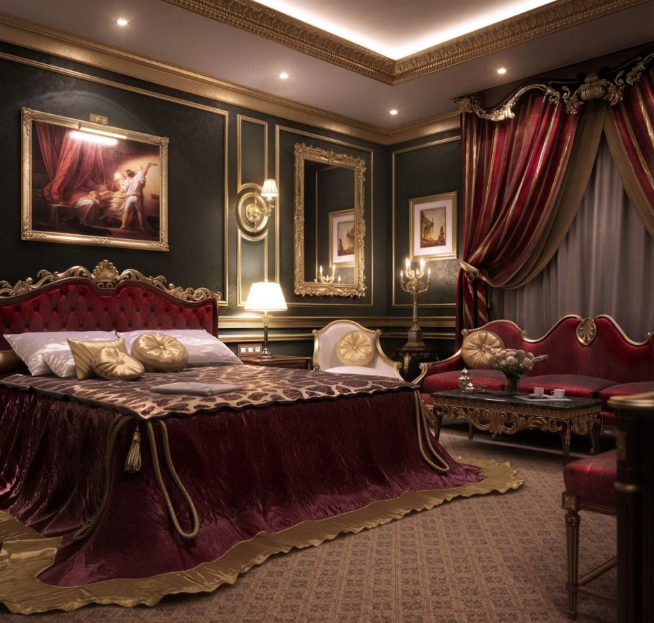 мужская спальня в классическом стиле