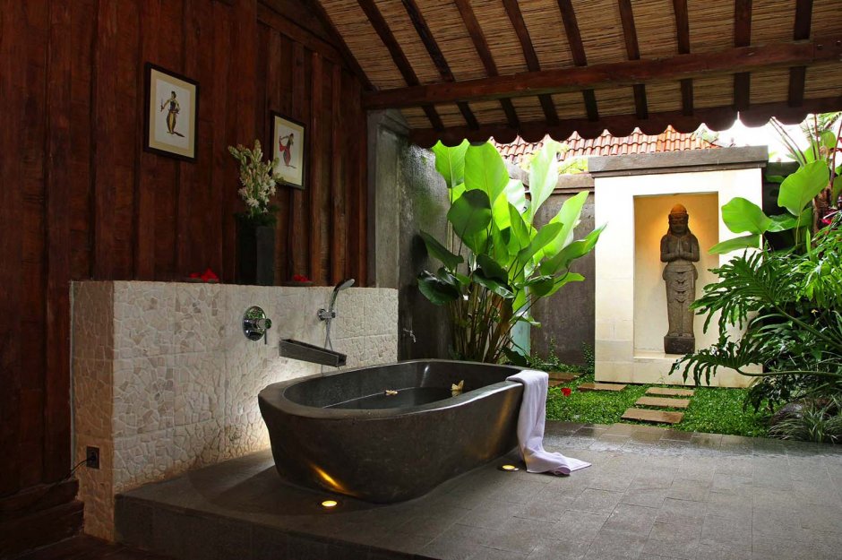 Тропический стиль в интерьере ванны