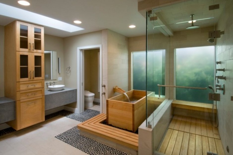 Ванные комнаты в японском стиле