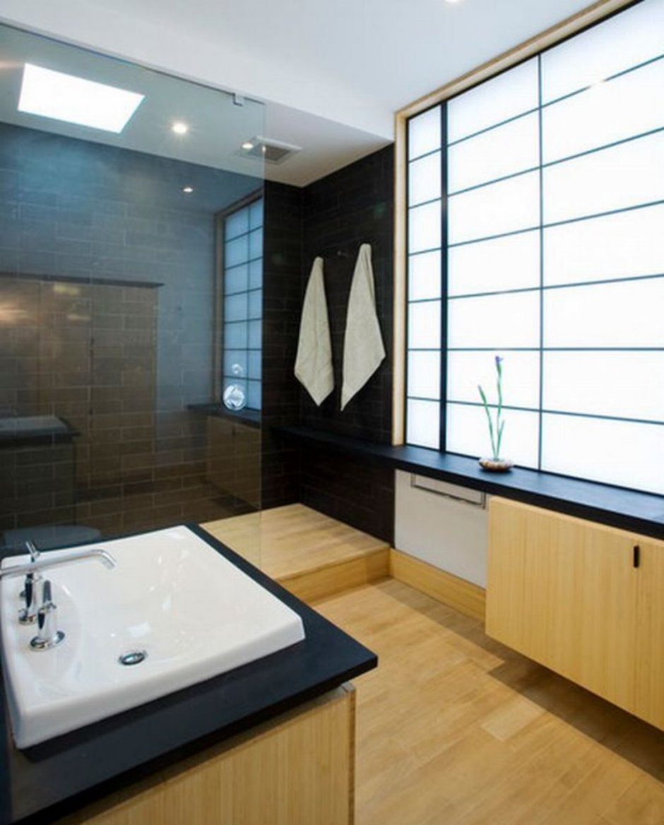 Японский стиль ванной комнаты
