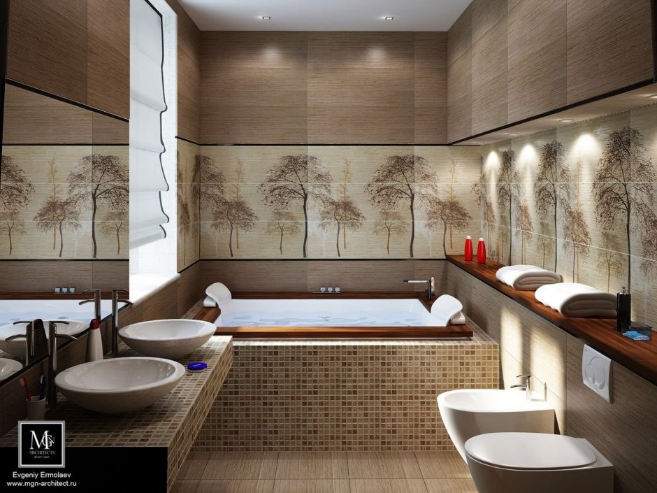 Плитка для ванной в японском стиле