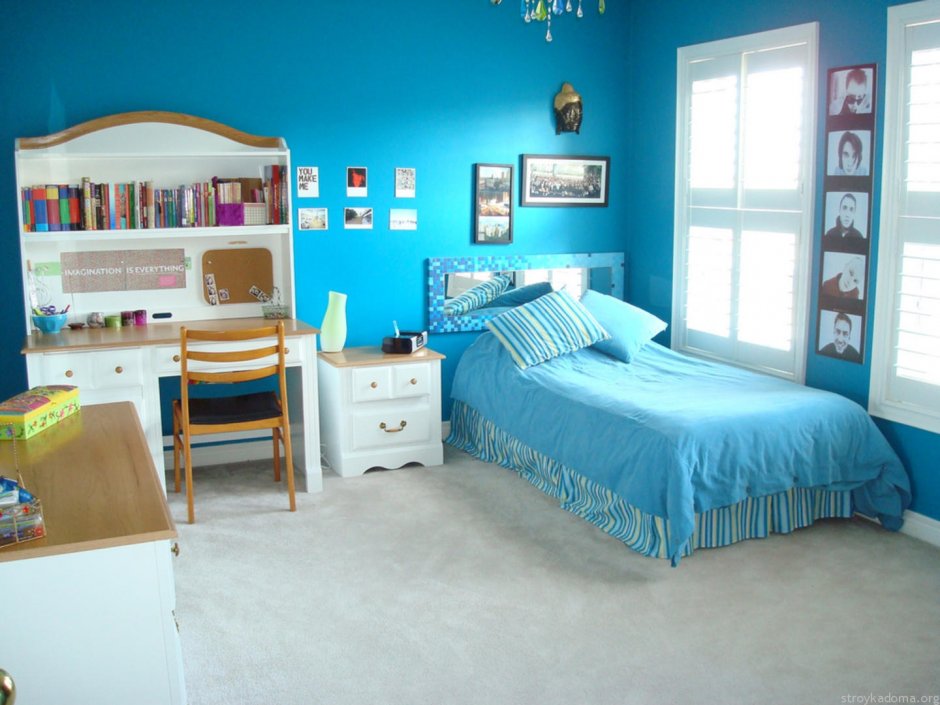 Голубая комната для подростка
