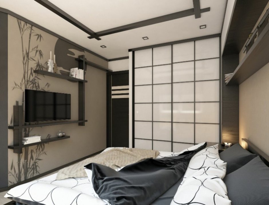 Спальня в японском стиле 12кв