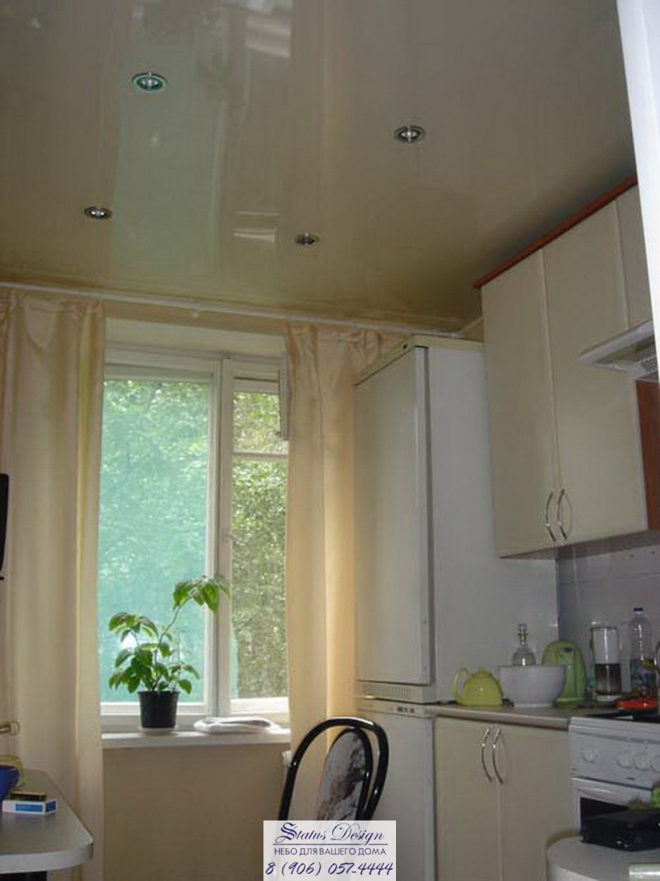 Подвесной потолок на маленькую кухню
