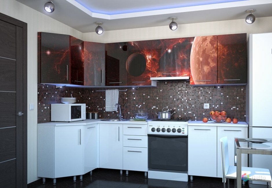 Кухонный гарнитур в космическом стиле