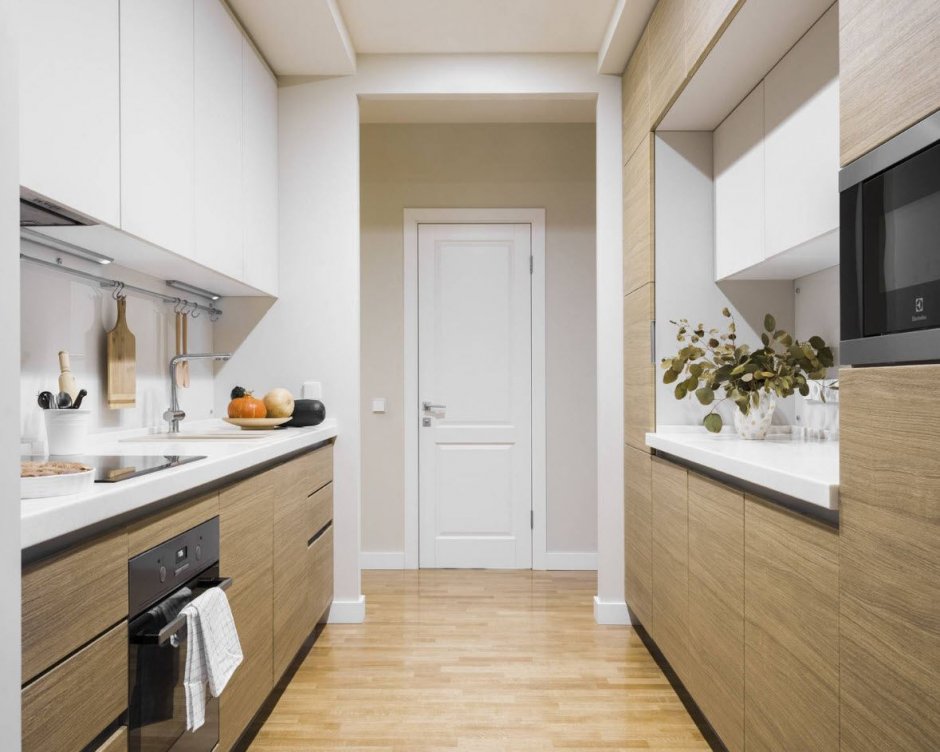 Дизайн маленьких проходных кухонь (59 фото)