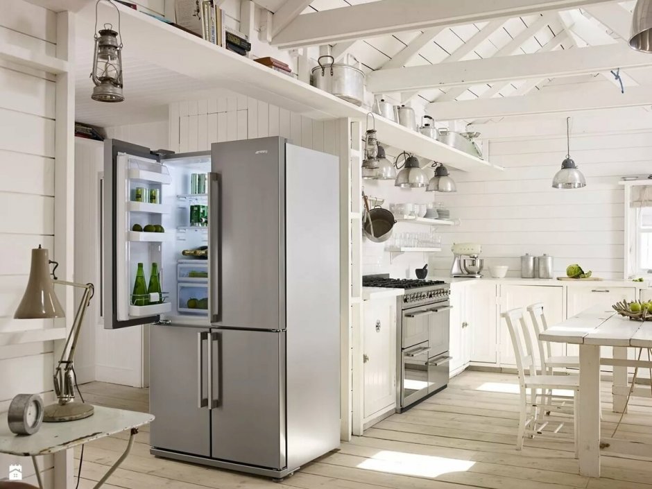 Холодильник Смег Side by Side в интерьере