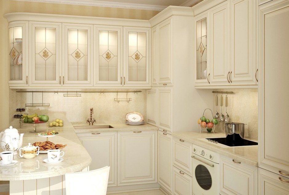 Кухня в классическом стиле светлая