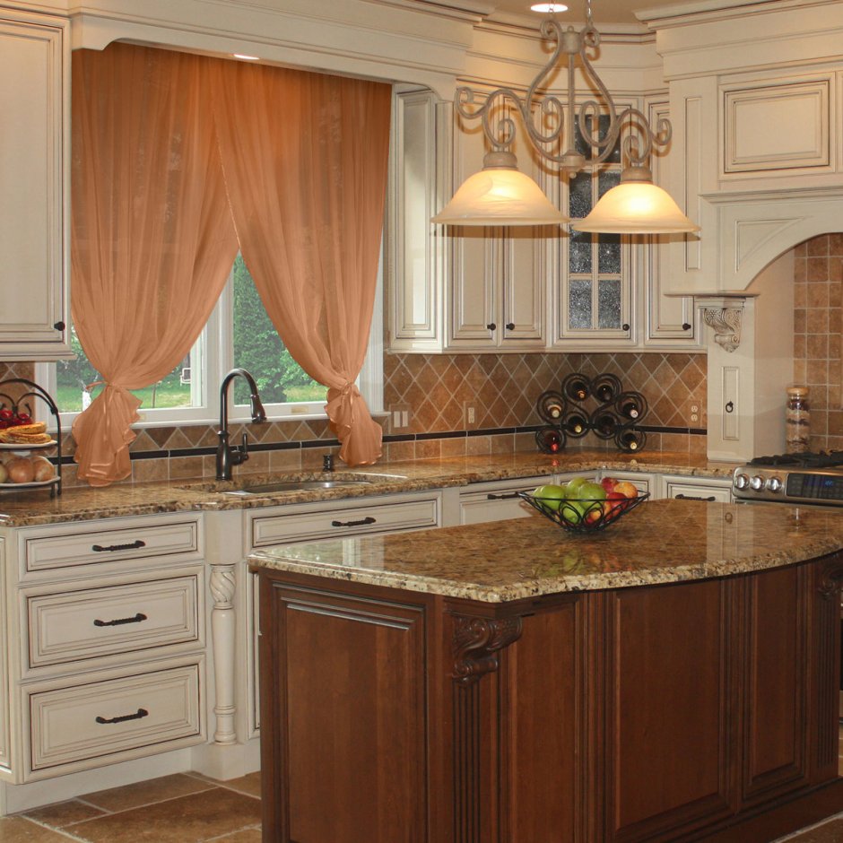 Кухня классика коричневая