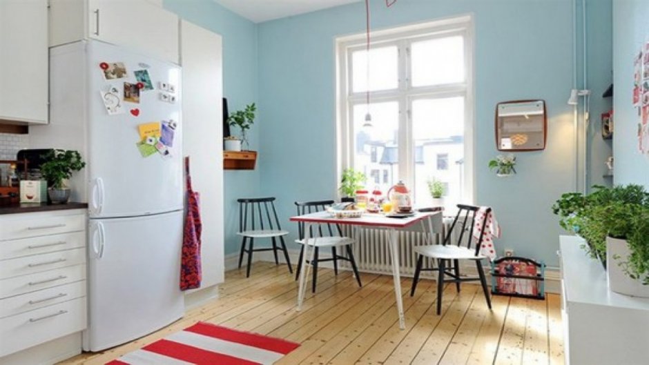 Кухня в скандинавском стиле цветная