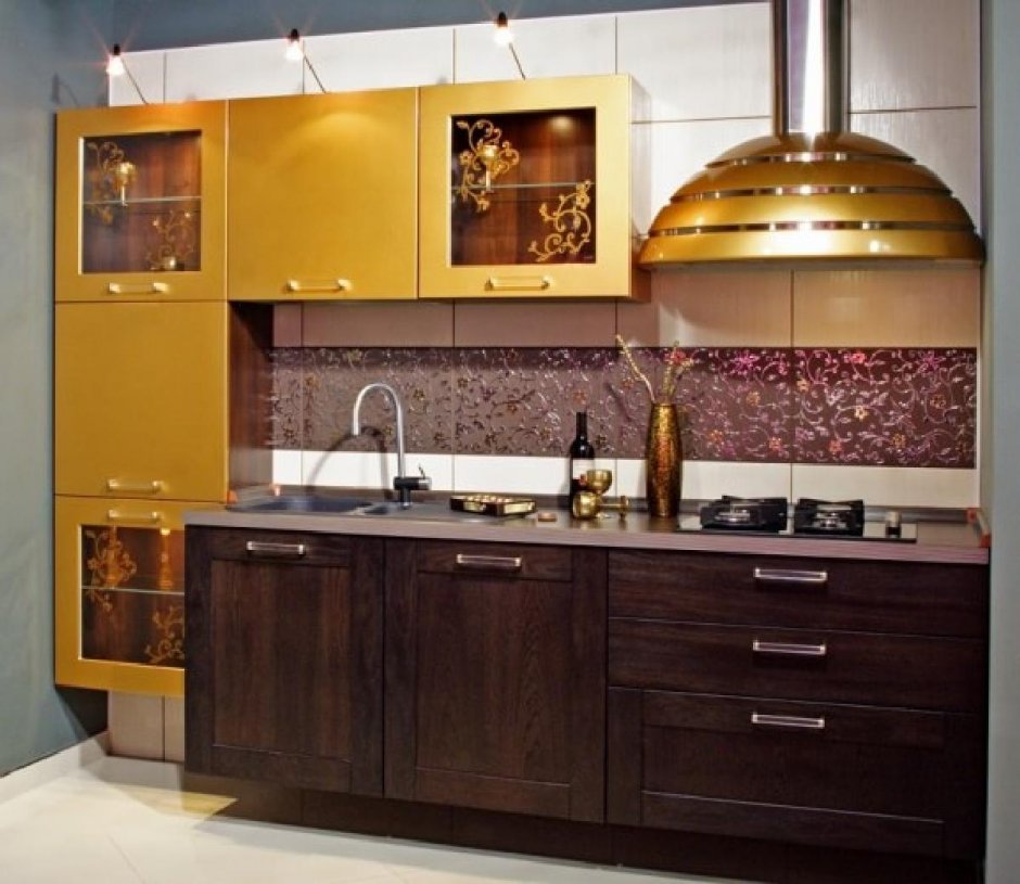 Кухня бронзового цвета