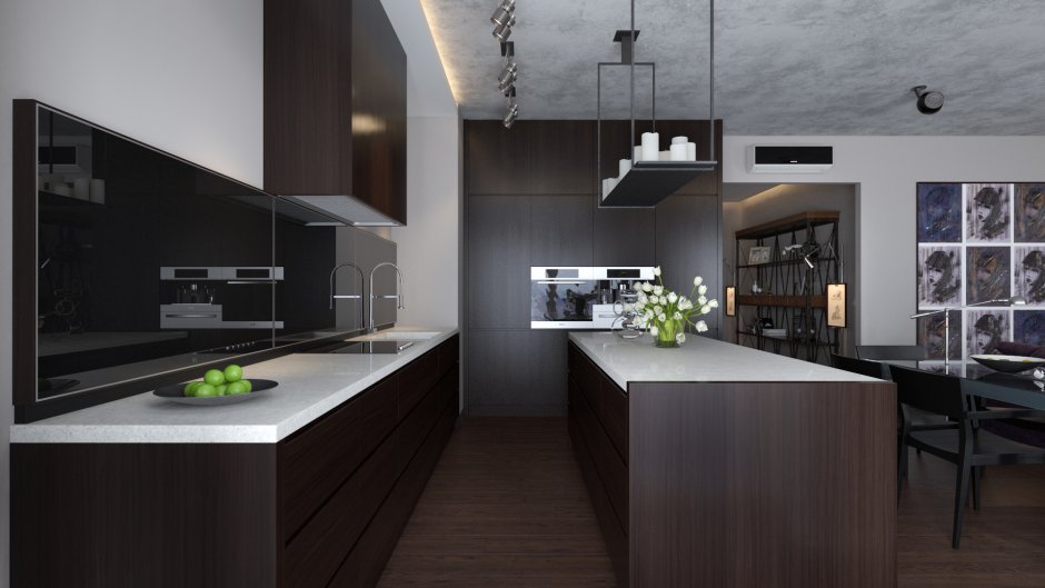 Мужская кухня интерьер