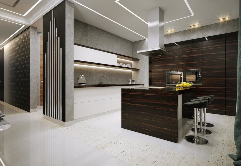 Кухня бетон в современном стиле