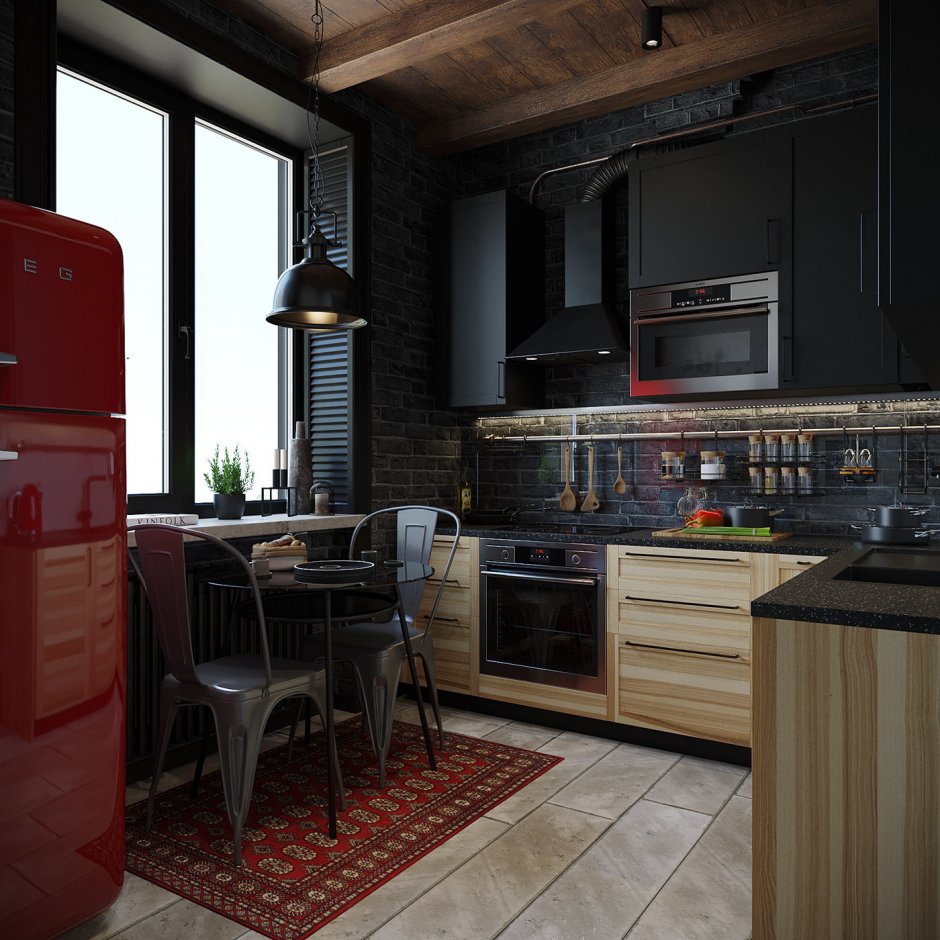 Кухня лофт 10 кв.м