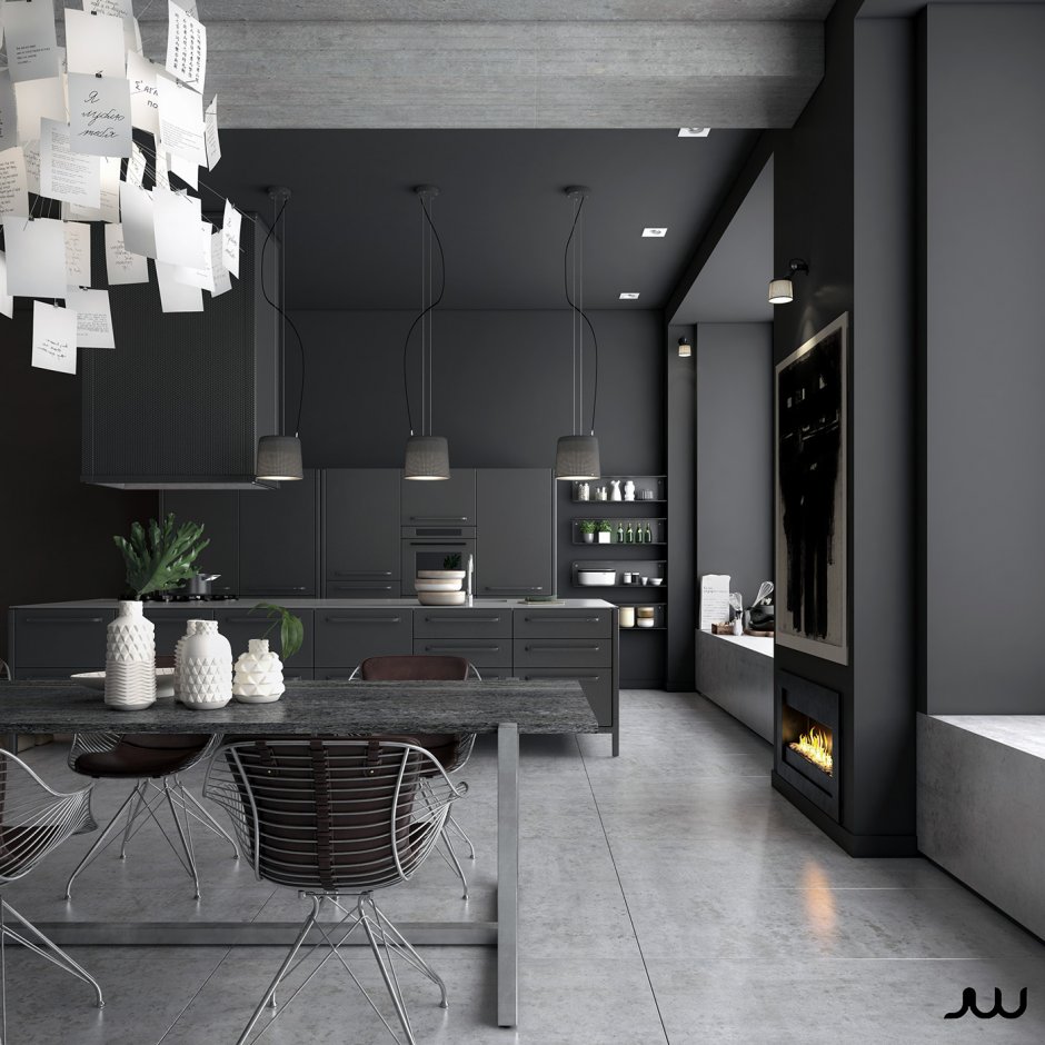 Мужская кухня интерьер