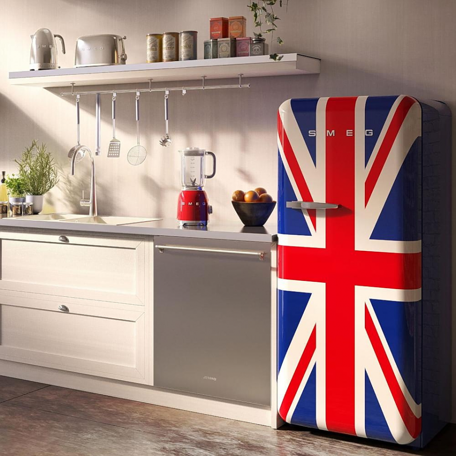 Smeg холодильник британский флаг
