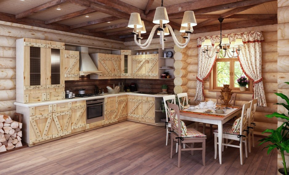 Кухонный гарнитур в русском стиле