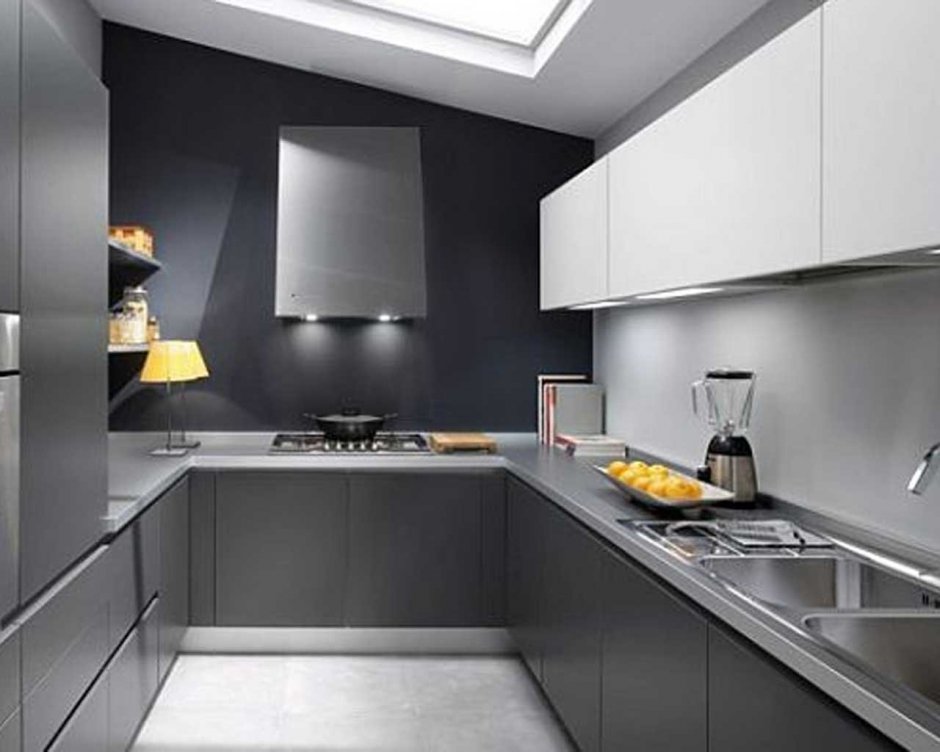 Кухня серого цвета в интерьере