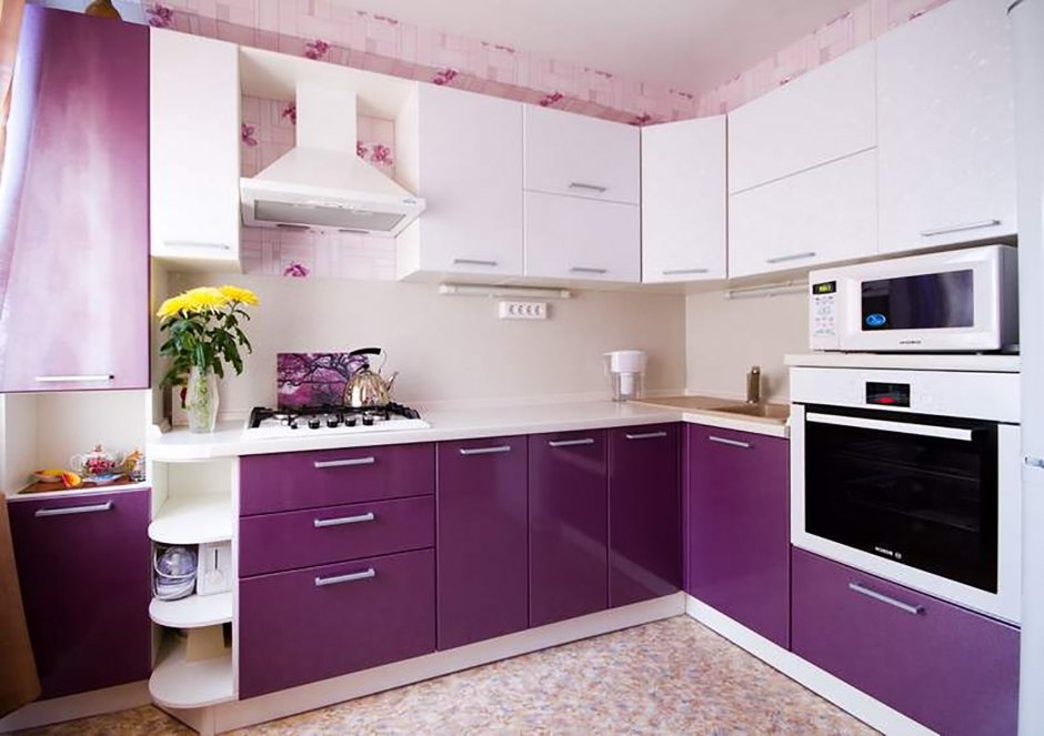 Кухонные гарнитуры фиолетовые
