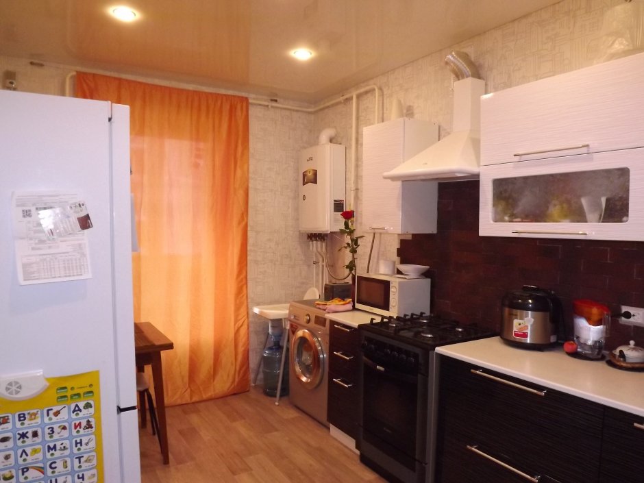 Кухня в квартире с индивидуальным отоплением