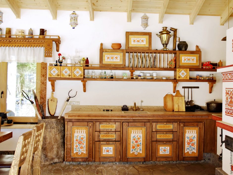 Кухня в старинном русском стиле