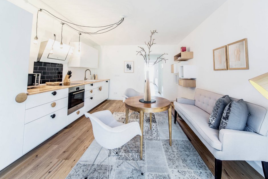 Кухонный диван в скандинавском стиле