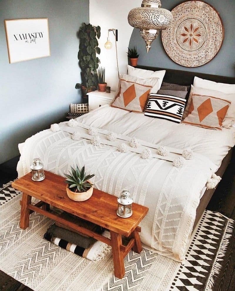 Спальня в стиле хюгге оранжевый