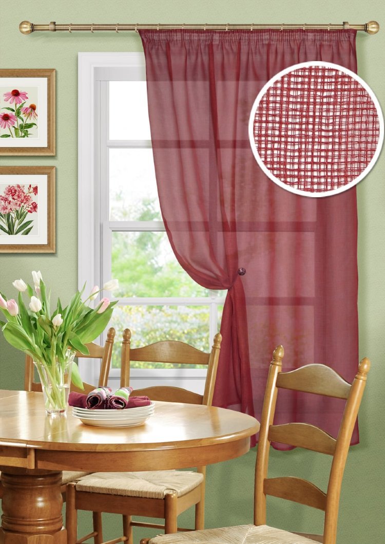 Тюль Kauffort basicos на тесьме 170 см