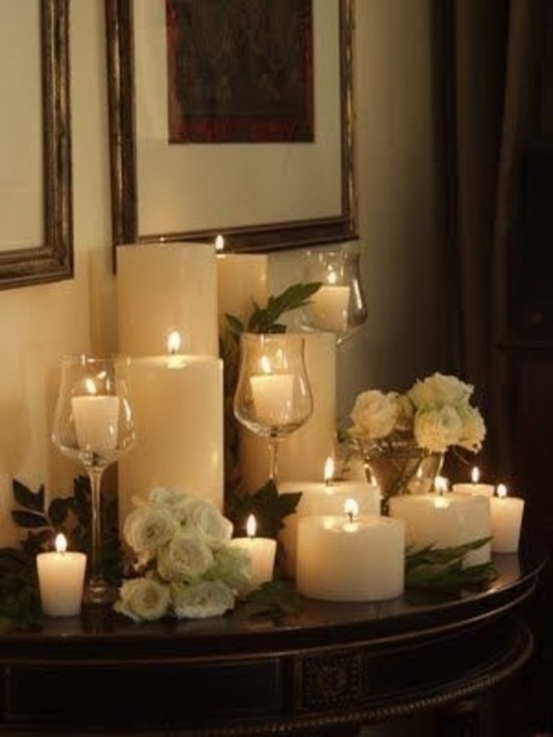 Свечи в спальне декор