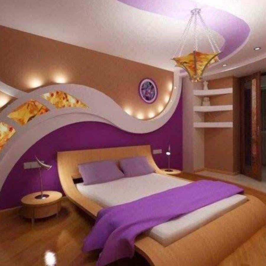 Потолки из гипсокартона для спальни