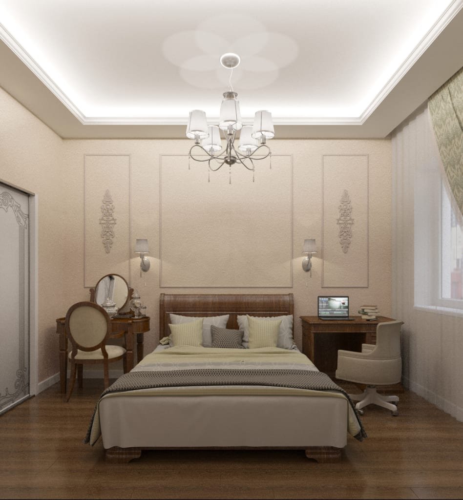 Гостевая спальня в классическом стиле