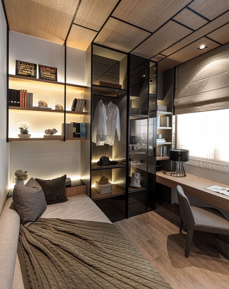 Спальня с гардеробной и кабинетом