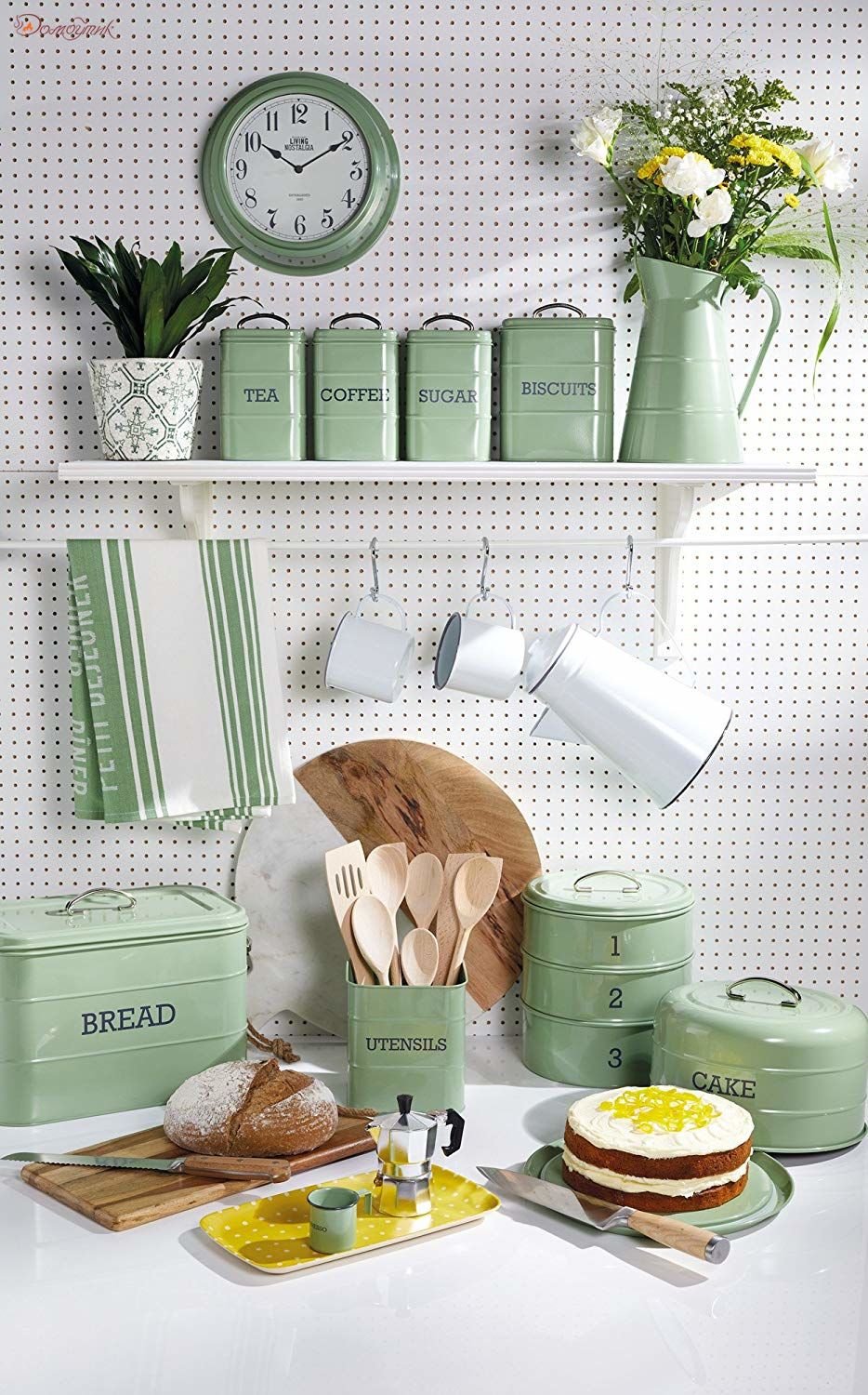 Kitchen Craft часы настенные Living Nostalgia Blue