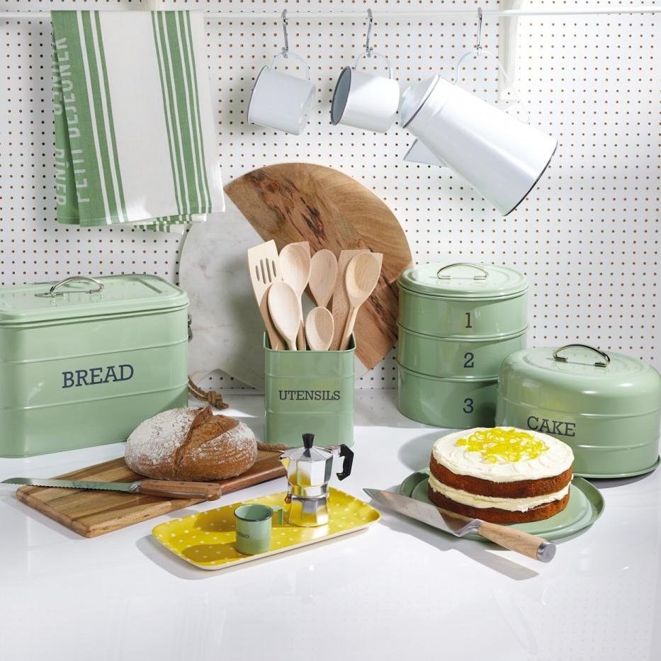 Kitchen Craft часы настенные Living Nostalgia Green
