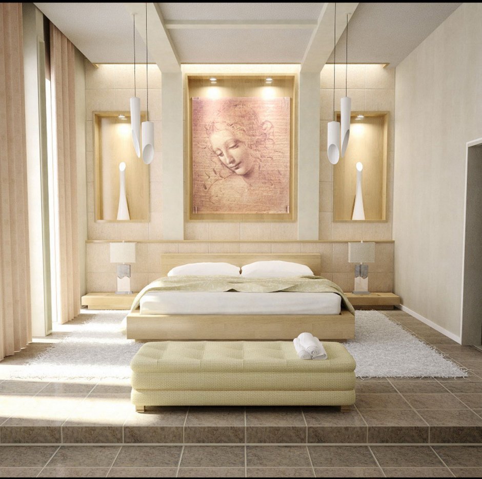 Шикарные красивые стильные спальные комнаты