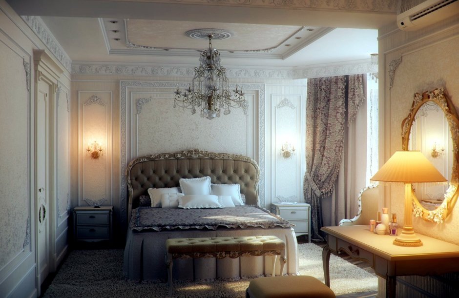 Интерьер комнаты в классическом стиле