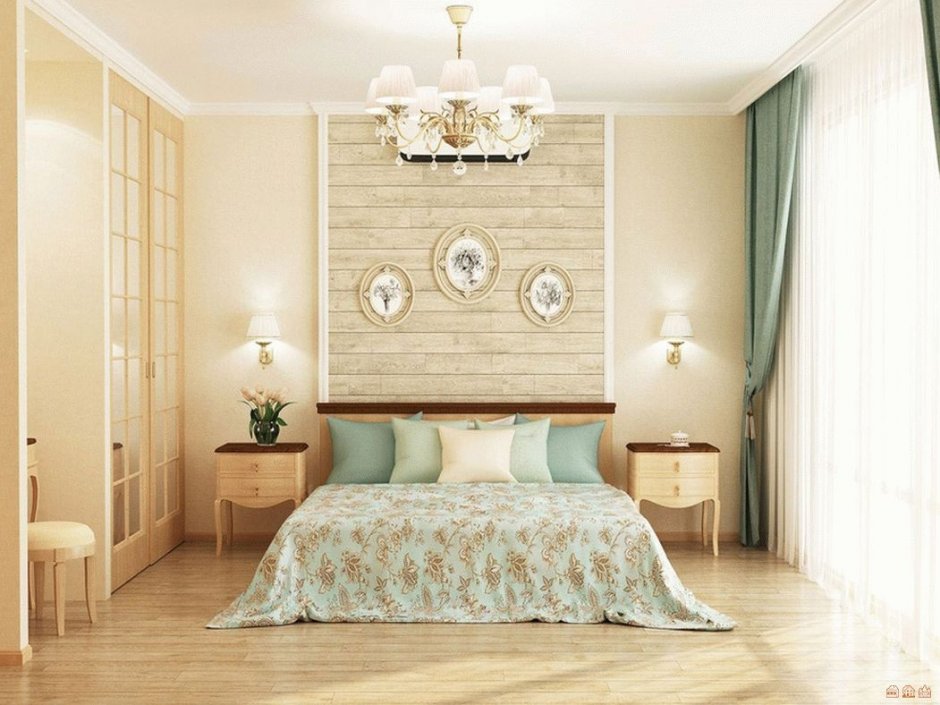 Спальня в стиле классика с элементами Прованса