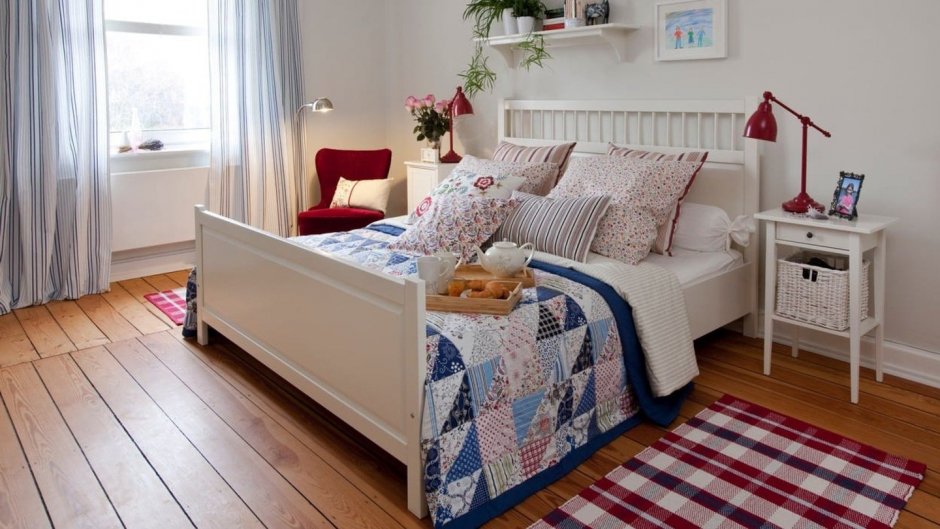 Спальня с текстилем от икеа 2020