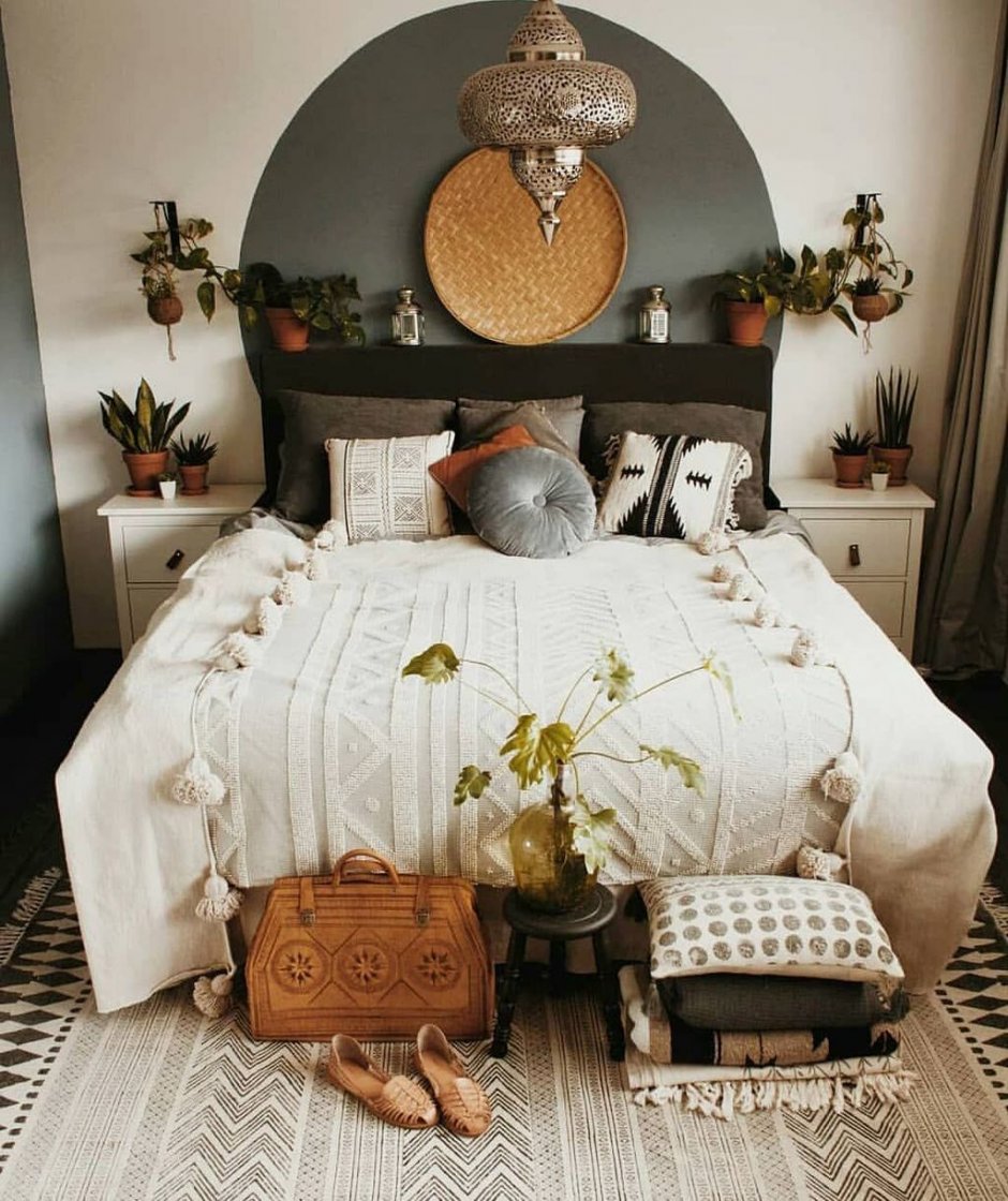 Декор спальни в стиле бохо