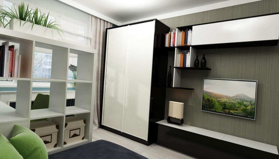 Шкаф со встроенным ТВ гостиная