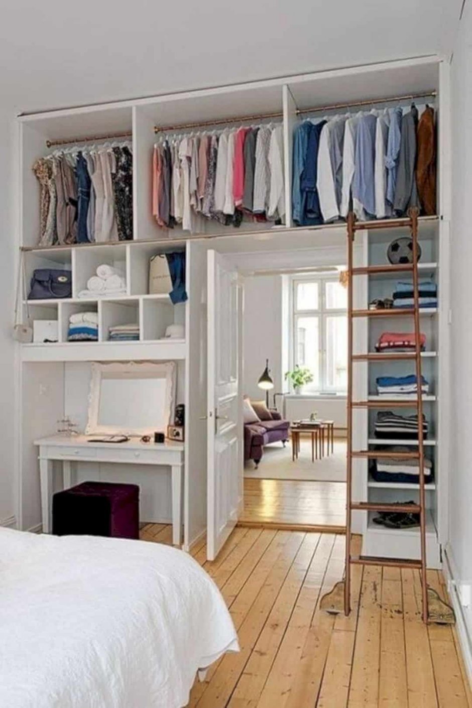 Организация пространства в гардеробной