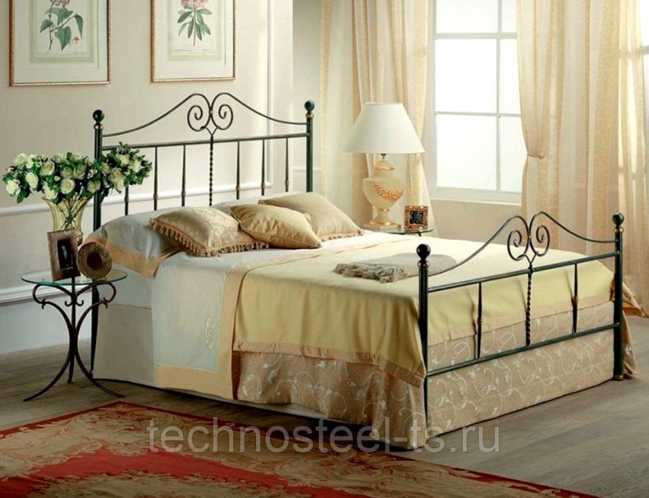 Металлическая кровать в стиле Прованс