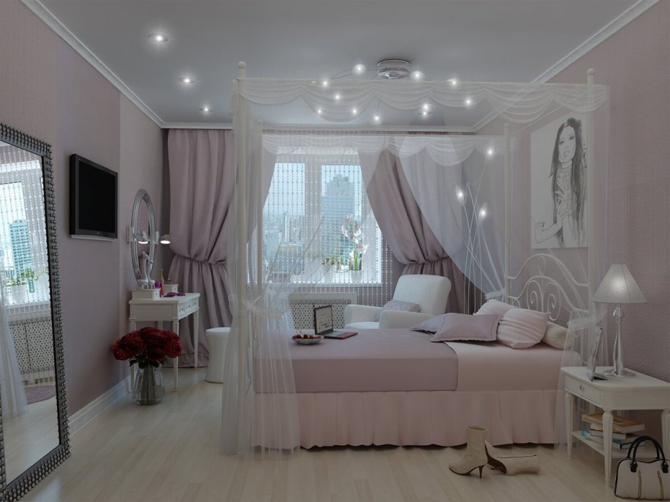Спальня для девушки в современном стиле (65 фото)