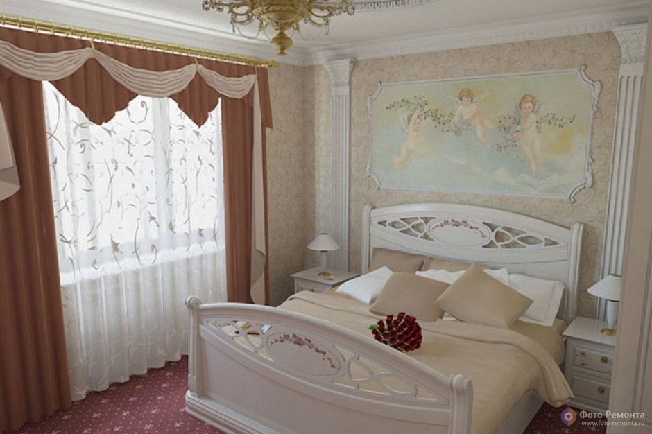 Фрески для спальни в классическом стиле