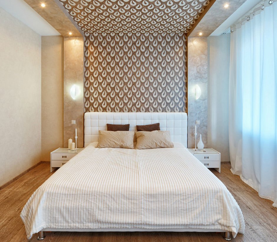 Узбекский потолок из гипсокартона для спальни