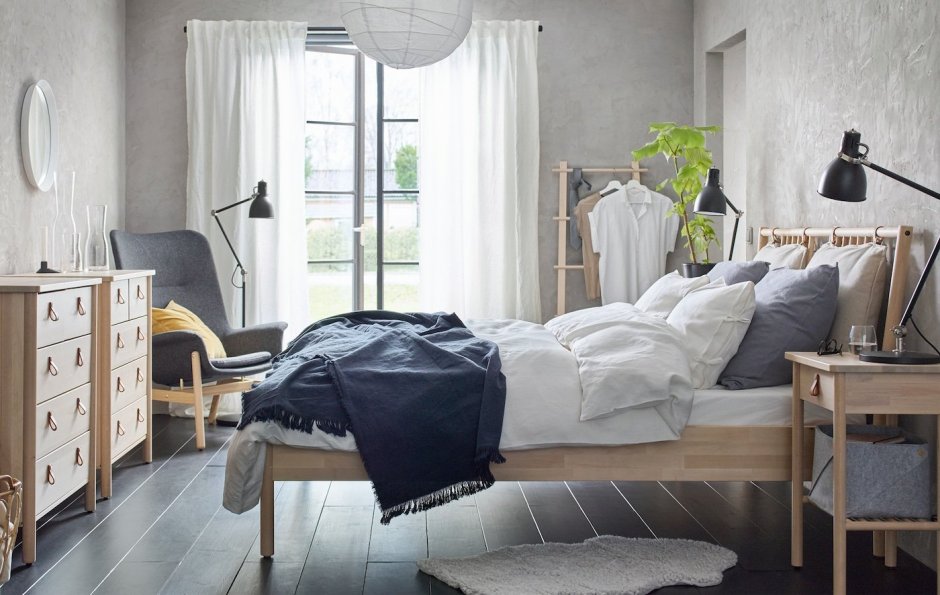 Спальня у скандинавском стиле икея
